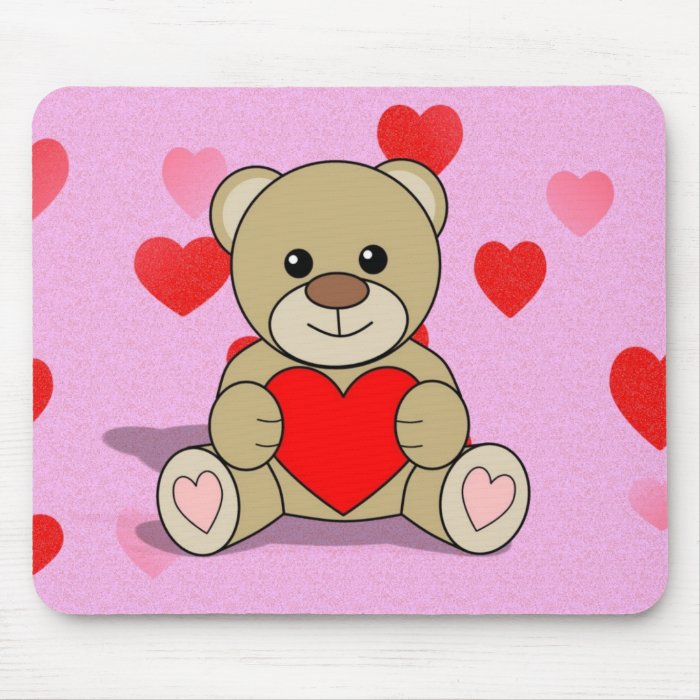 Valentine's Teddy Bear Mousepads