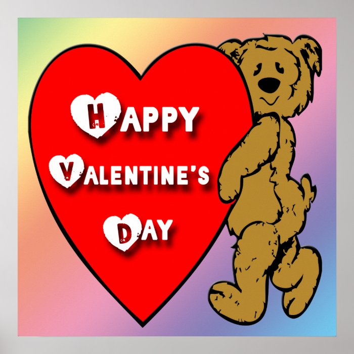 Valentine's Teddy Bear Poster