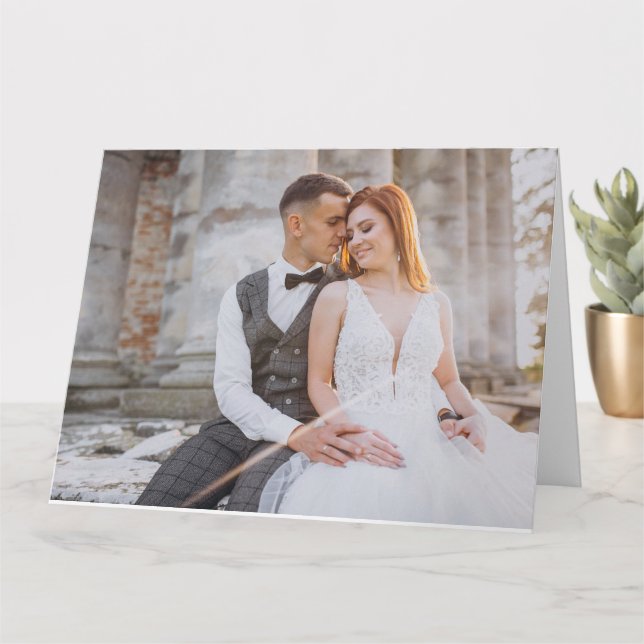  Valentine's Text and Custom Photo Card (Small Plant)