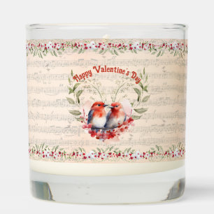 Valentine's Timeless Love Birds and Music Notes Scented Candle