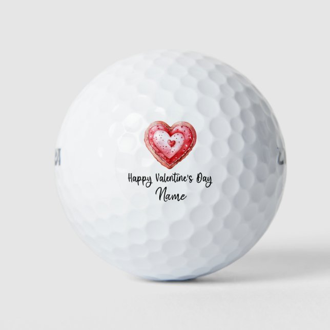 Valentine's  to golfer with love you   golf balls (Front)