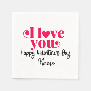 Valentine's  to golfer with love you  napkins