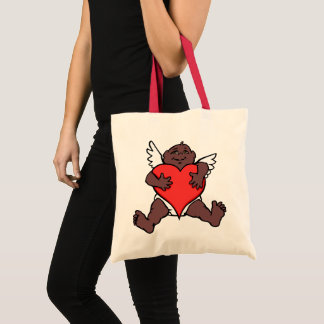 Valentines Tote Bag African Cupid Custom Bags