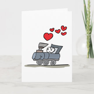 Valentine's Train Holiday Card