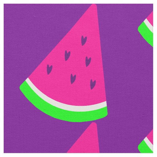 valentines watermelon fruit summer heart  fabric