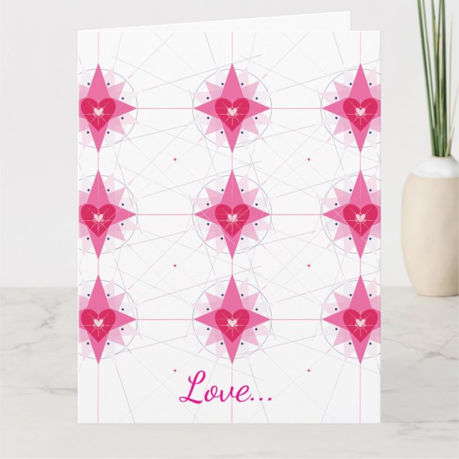 Valentines wedding heart illustration sticker card (Front)