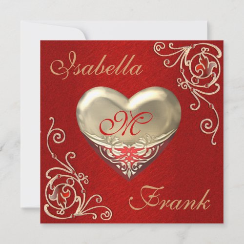 Valentines Wedding Invitation with Gorgeous Heart