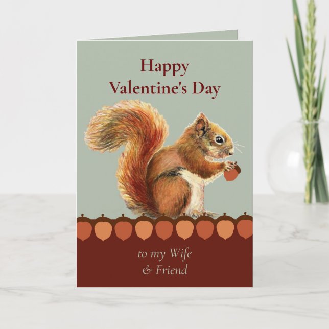 Valentine's Wife Friend Still Nuts About You Card (Front)