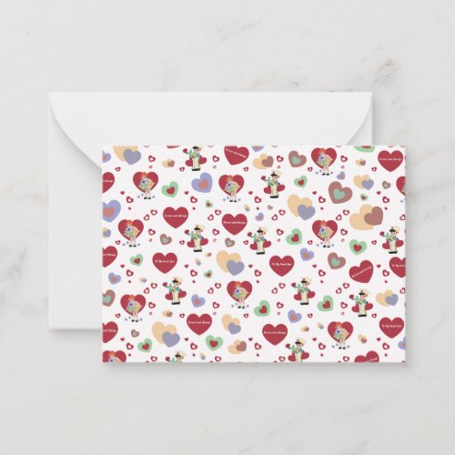 Valentines Wrapping Paper Note Card