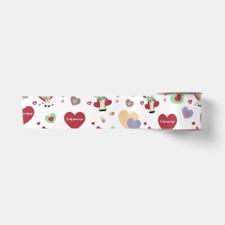 Valentines Wrapping Paper Satin Ribbon