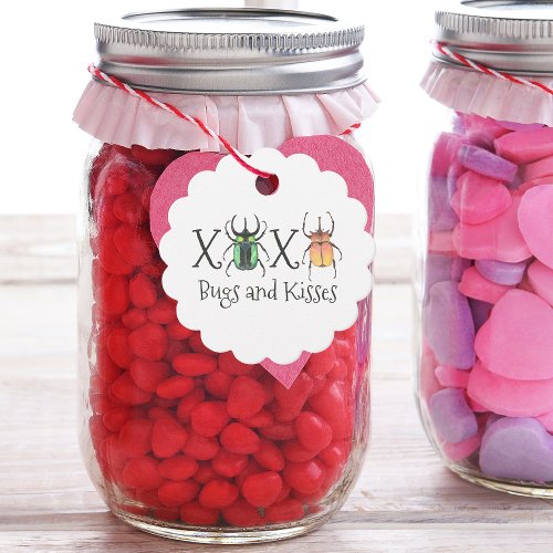 Valentines XOXO Bugs and Kisses Lovebug Beetles Favor Tags