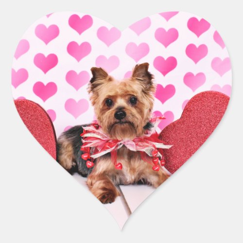 Valentines _ Yorkie _ Pixie Heart Sticker