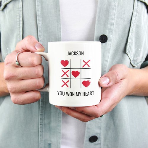 Valentines You Won My Heart Coffee Mug