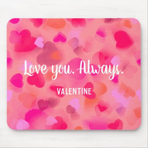 Valentinesday Gift Mousepad with hearts