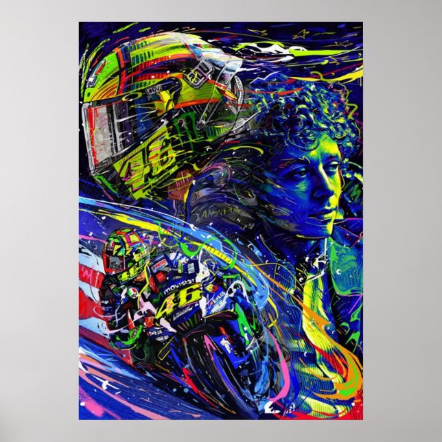 valentino rossi, moto gp legend,    the doctor 46, poster (Front)