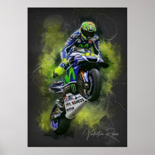 valentino rossi, moto gp legend, the doctor 46, poster