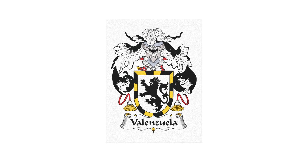 Valenzuela Family Crest Canvas Print Zazzle