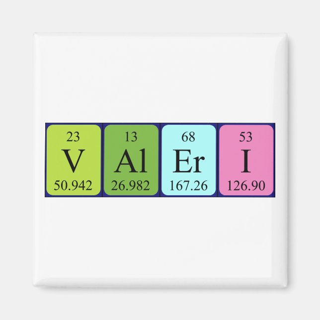 Valeri periodic table name magnet (Front)