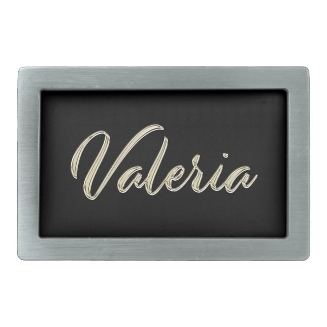 Valeria white Handwriting belt Buckle (Front)