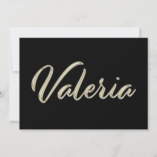 Valeria white Handwriting Card