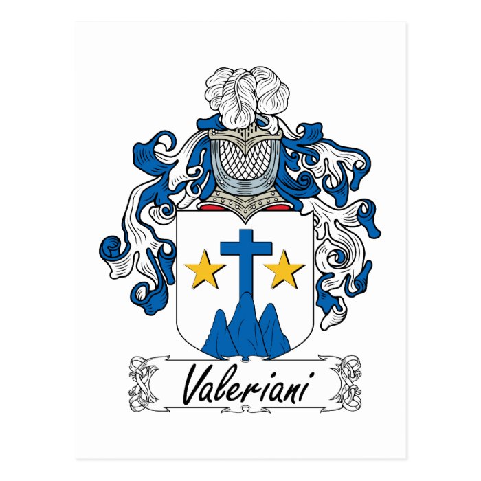 Valeriani Family Crest Postcards