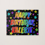 [ Thumbnail: "Valerie" First Name, Fun "Happy Birthday" Jigsaw Puzzle ]