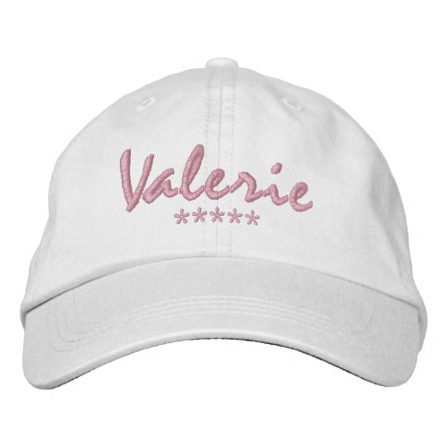Valerie Name Embroidered Baseball Cap