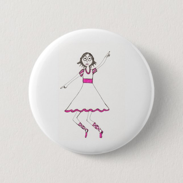 Valerie the Dancer Pinback Button (Front)