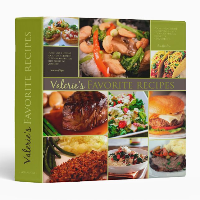 Valerie's Favorite Recipes Binder (Front/Spine)
