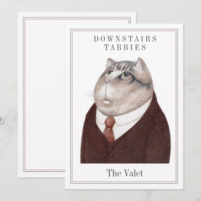 VALET CAT 5x7 Flat Card + Text (Front/Back)