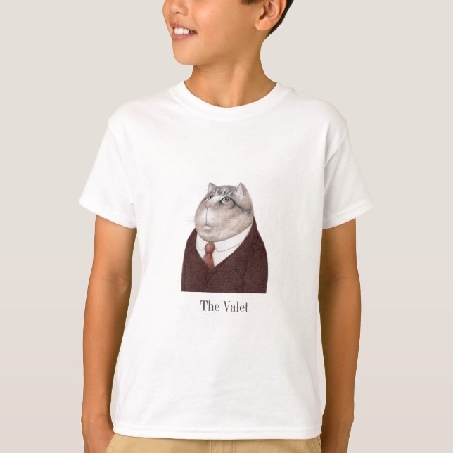 VALET CAT Boys' Basic T-Shirt  (Front)