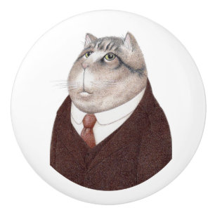 VALET CAT Ceramic Drawer Knob