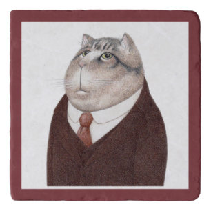 VALET CAT Marble Stone Trivet
