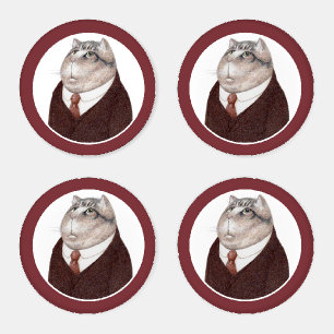 VALET CAT Round Acrylic Coasters