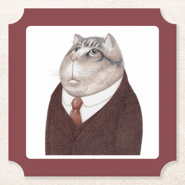 VALET CAT Ticket Paper Coasters  (Front)
