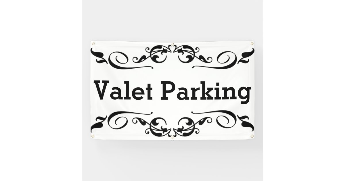 Valet Parking Banner Zazzle