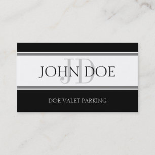 Valet Parking Stripe W/W Business Card