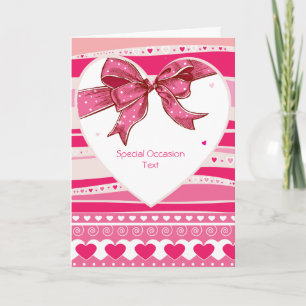 Valetine Red Hearts Love Card