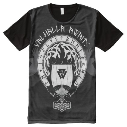 Valhalla Awaits All-Over-Print T-Shirt