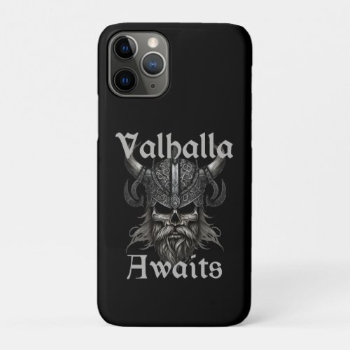  Valhalla Awaits _ Skull iPhone 11 Pro Case