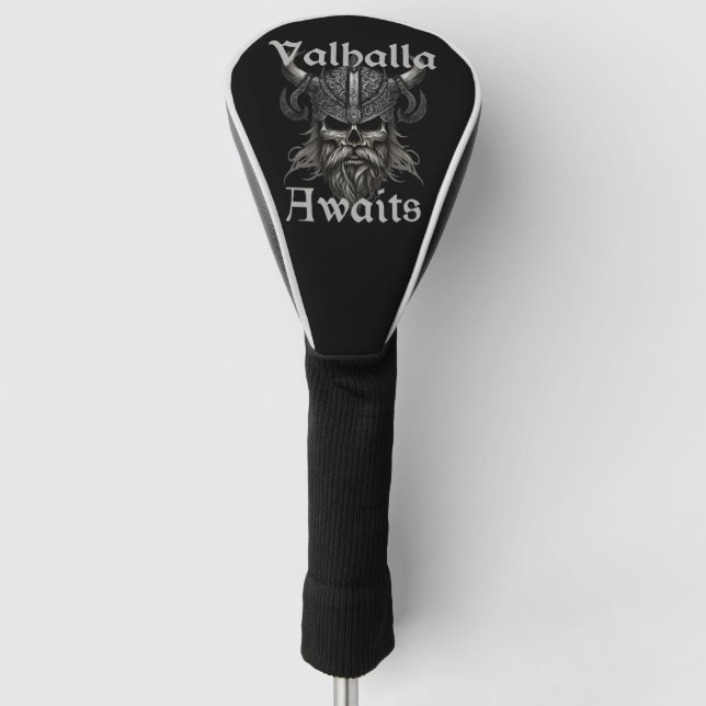  Valhalla Awaits - Skull Golf Head Cover (Front)