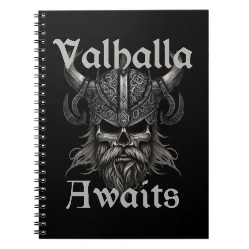  Valhalla Awaits _ Skull Notebook