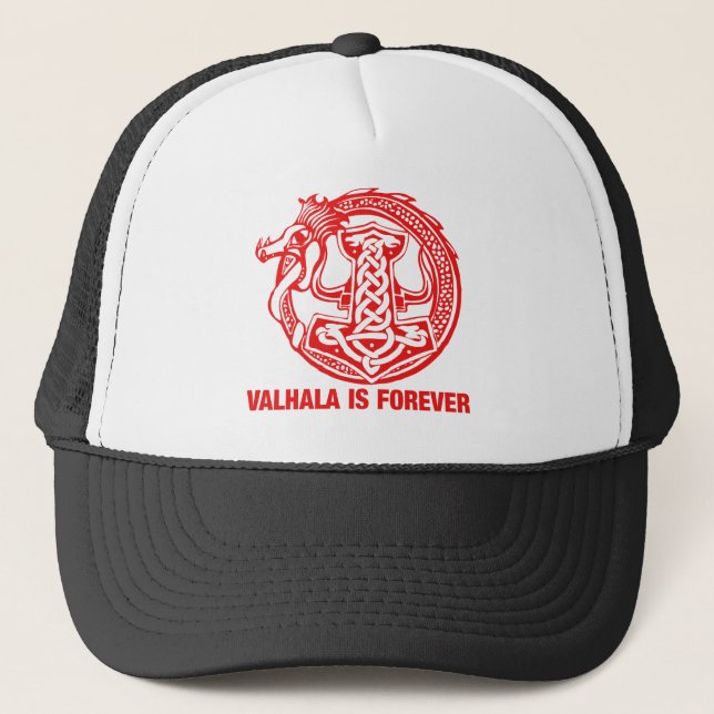 Valhalla Is Forever - Viking Pride Trucker Hat (Front)