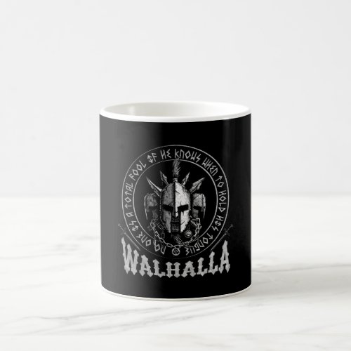 Valhalla Odin Viking Motif Coffee Mug