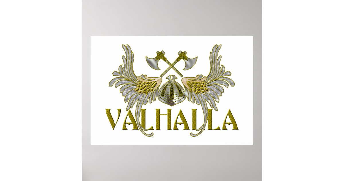 Valhalla Display Lettering Valhalla Poster | Zazzle