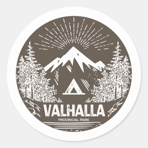 Valhalla Provincial Park Classic Round Sticker