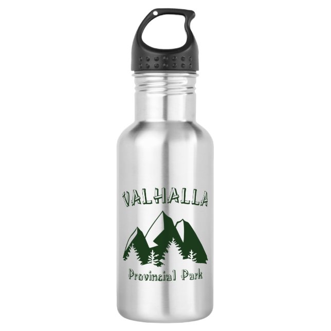Valhalla Provincial Park Stainless Steel Water Bottle (Front)