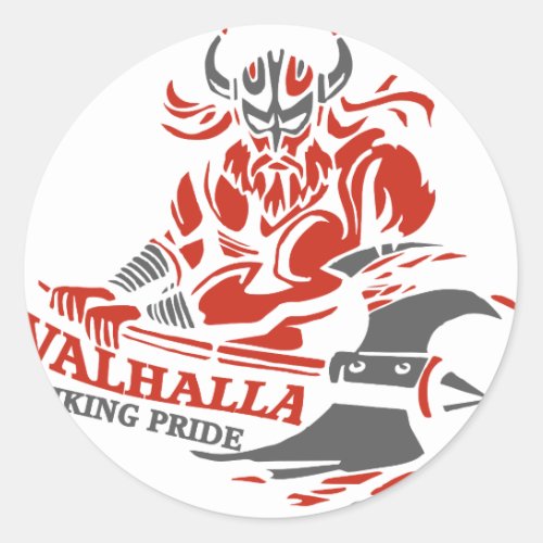 Valhalla _ Viking Pride _ War Armor Axe Design Classic Round Sticker