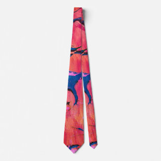 Valiant 1 Red Blue Ebru Style Abstract Neck Tie