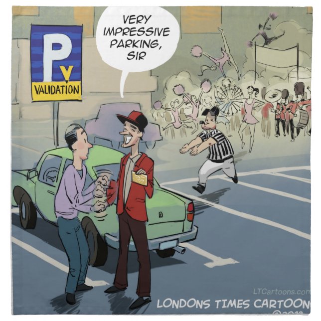 Validation by LTCartoons Funny Napkin (Front)